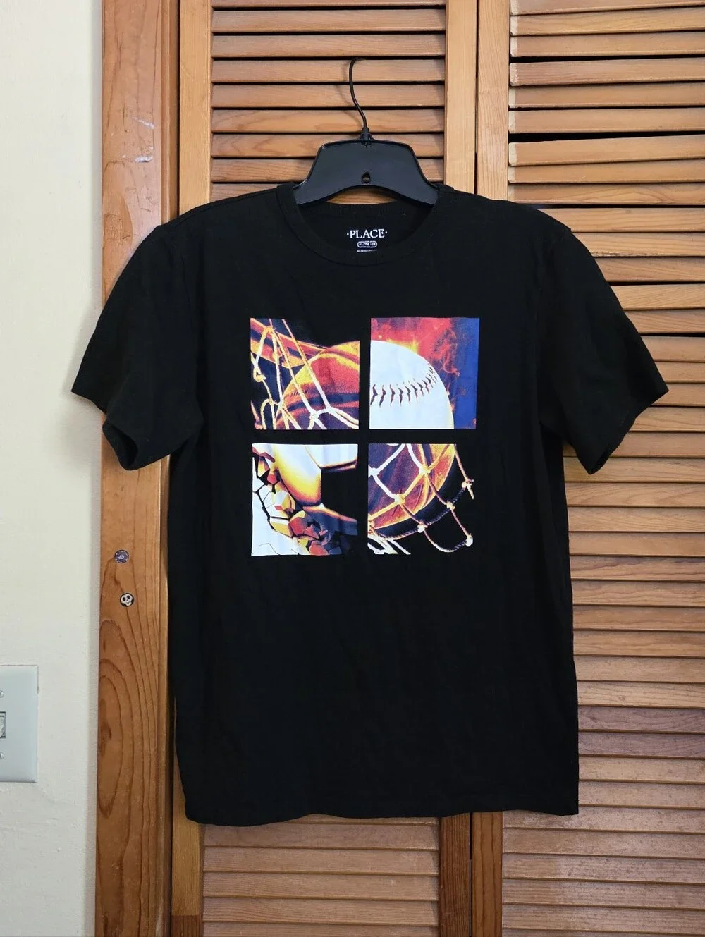 EUC The Childrens Place Kid's Sports Graphic Print Tee Size XL